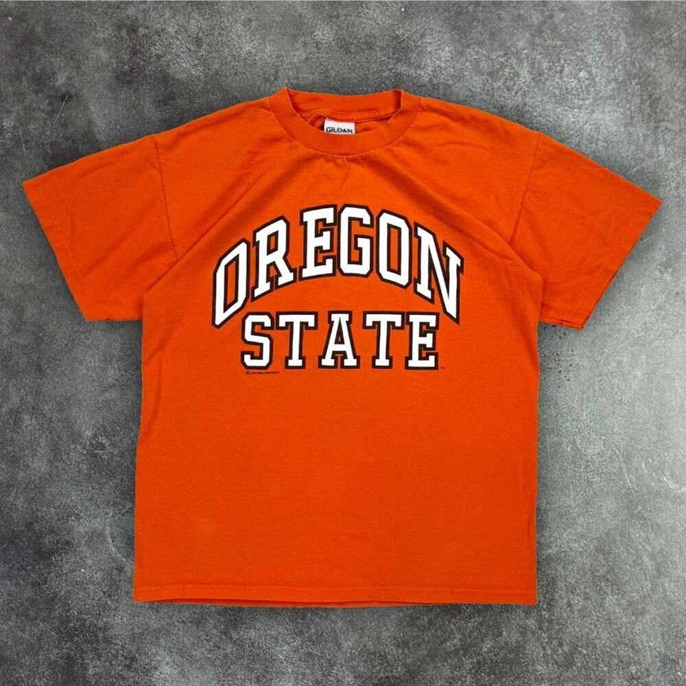 Vintage Oregon State Orange and White Tee M